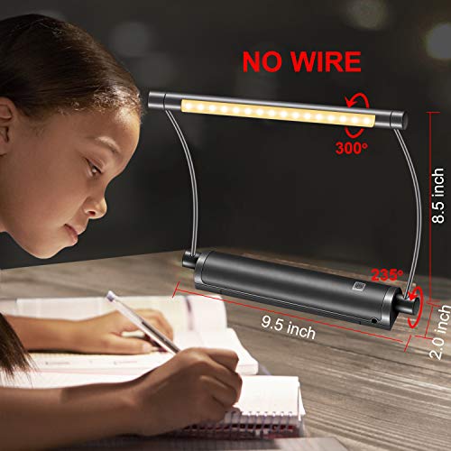 LUXSWAY Picture Light Battery Powered, Wireless Remote Control Painting Light, 300° Rotatable Light Head Art Display Light, Timer Auto Off, 3 Modes Dimmable Over Lighting for Picture Artwork Mirror