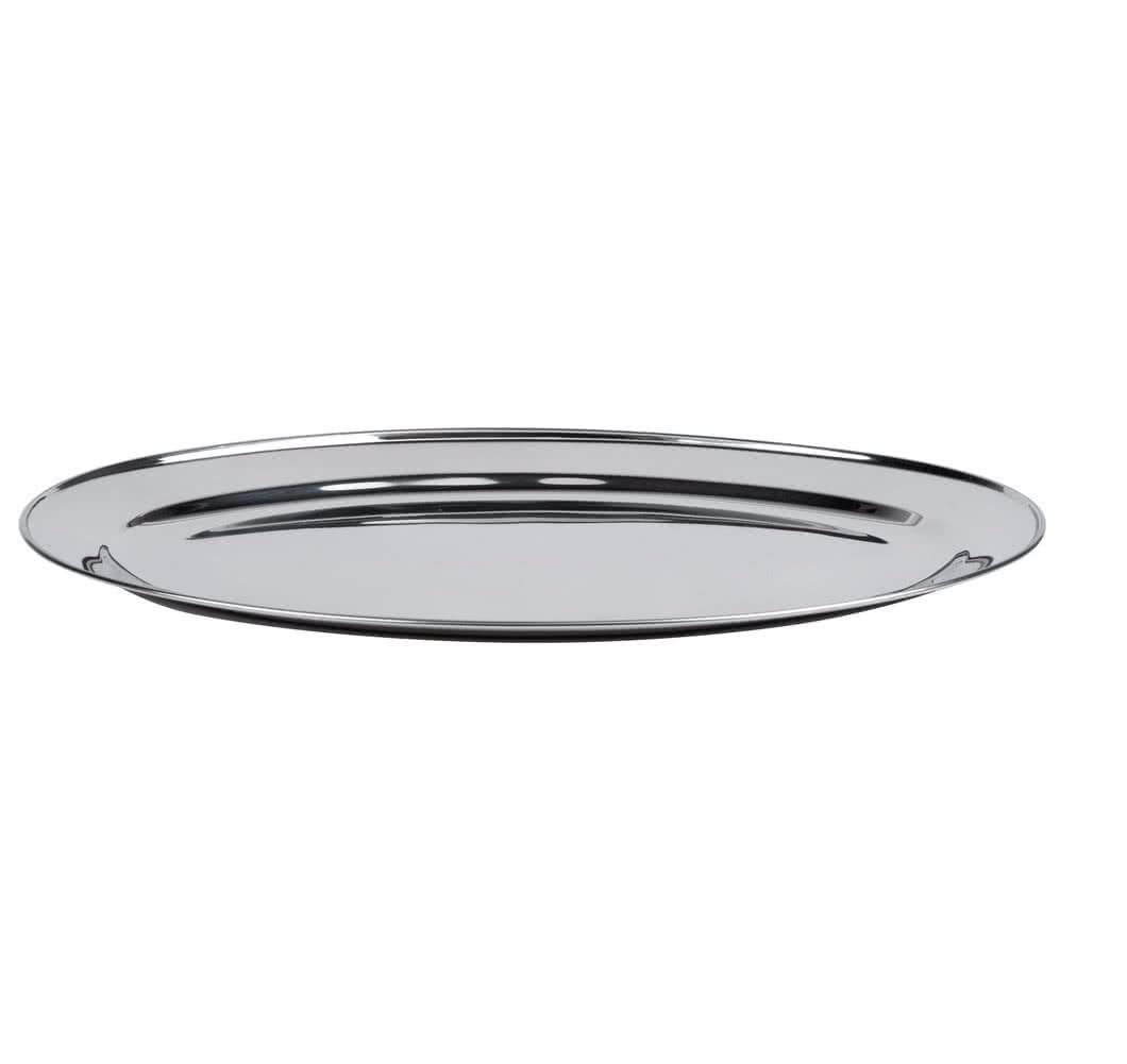 Dynore Stainless Steel Heavy Oval Serving Tray - Rice, Snacks & Starter Tray - Image 3 thumbnail