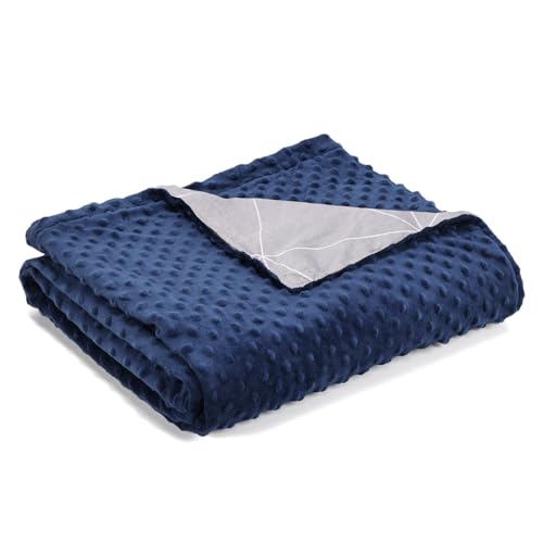 Cover for Weighted Blanket 48x72, Removable Minky Dot Duvet