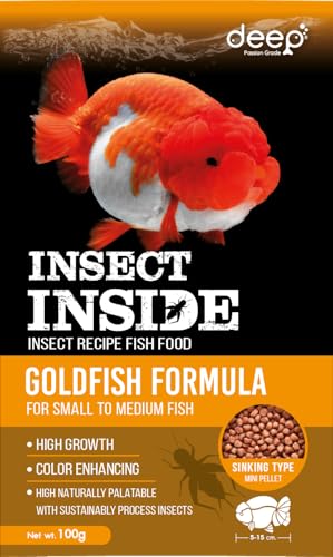 Image of Deep Insect Inside (Cricket) for High Protein Super Premium Gold Fish Formula for High Growth & Colour Enhancing Sinking Small Pellet 100gm