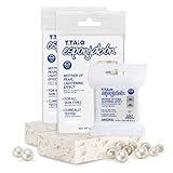 T.Taio Esponjabon Mother of Pearl Soap Sponge - Revitalizing Shower Scrubber for Bath Wash & Oil Removal - Bathroom Essentials with Fresh Scents - Pearl with Mini
