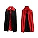 Produktbild Ecloud Shop® Schwarzes Rot Reversible Kleid Goth Devil Piraten Vampir Dämonen Umhang Für Halloween Party Ostern Weihnachten Kinder Kinder