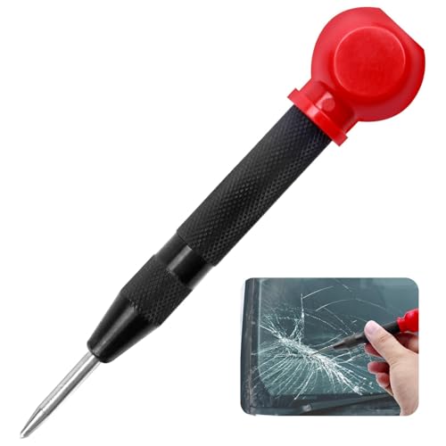 Punzón Central Automático, Punta de Marcado Ajustable para Metal, Madera y Vidrio – Herramienta Compacta con Mecanismo de Resorte, Uso con Una Mano