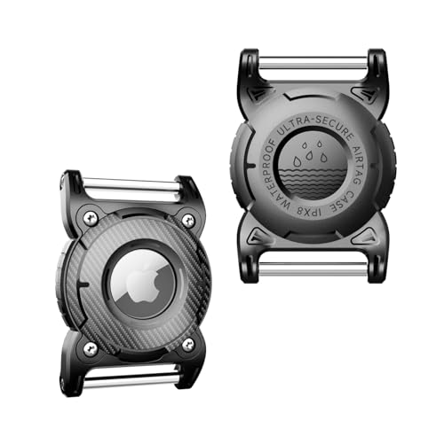 Compatible with Airtag Dog Collar Holder, 2 Pack Airtag Holder for Dog Collar with Removable Metal Loop Sturdy TPU