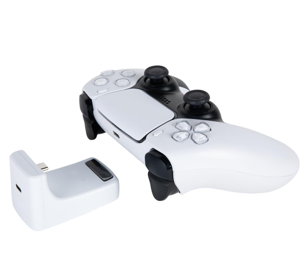Konix Batterie externe pour manette DualSense PS5 - Indicateur de charge LED - 10 modes d'éclairage RVB - Noir
