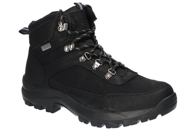 CY58 OCIEPLANE TREKKINGI TRAPERY BUTY ZIMOWE SKÓRZANE MĘSKIE BK 44