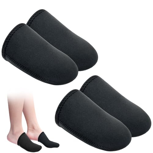 KAHIT Neoprene Toe Covers 2 Pairs 3mm Reusable Toe Warmers Toe Warmers Reusable Heated Toe Warmers Ice Bath Toe Covers Toe Warmer Socks Heated Toe Socks Toe Covers for Ice Bath(2 Pairs-Black-M)