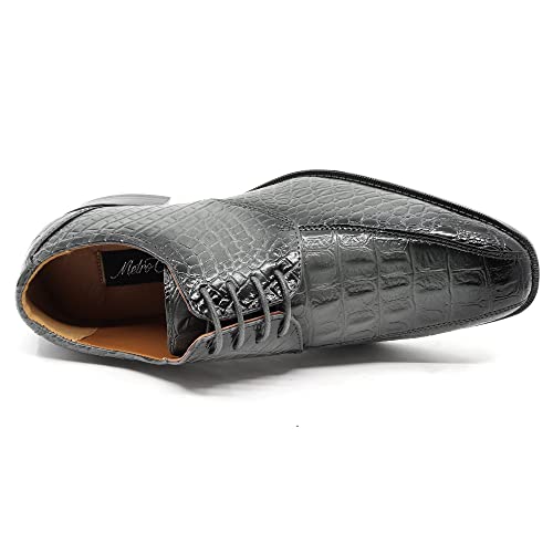 Image of Men's Alligator Crocodile Print Oxford Fashion Lace Up Dress Shoe croco-03
