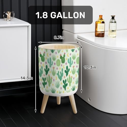 Caneca de Basura Redonda con Tapa y Patas 7L miniatura 2