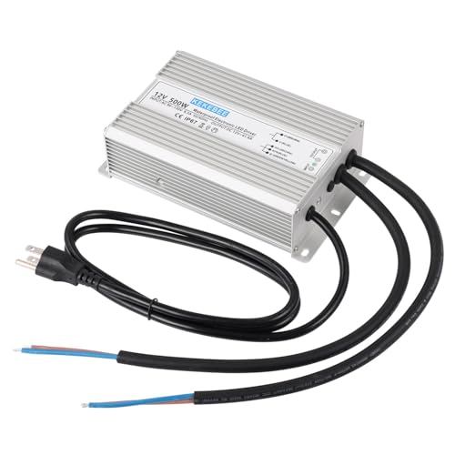 LED Driver 12V 500W Waterproof Power Supply IP67 AC to DC Converter