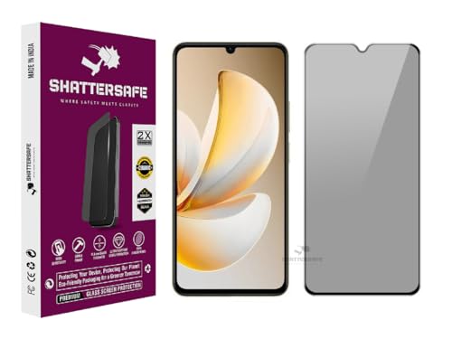 Image of Anti-Spy Privacy Tempered Glass Compatible For Realme Narzo 80 Lite 4G [Pack of 1]. 9H Hardness, Anti-Scratch, Edge-to-Edge Protection With Easy Installation Kit & Case Friendly Fit.