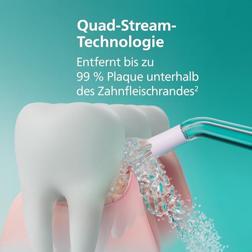 Philips Sonicare bežični Power Flosser 3000 oralni irigator; Vodeni konac za zube, desni i njegu zuba, bijeli (model HX3826/31)