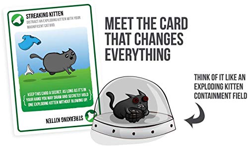 Exploding Kittens LLC Streaking Kittens This is The Second Expansion of Exploding Kittens