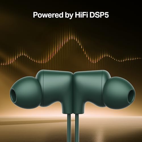 Image of Boat Rockerz Trinity Grande, 150H Battery, Hi Res Audio by LDAC, Dual Pair, ENx Tech, Stream Ad Free Music via App Support, Bluetooth Neckband, Wireless with Mic Earphones (Green)