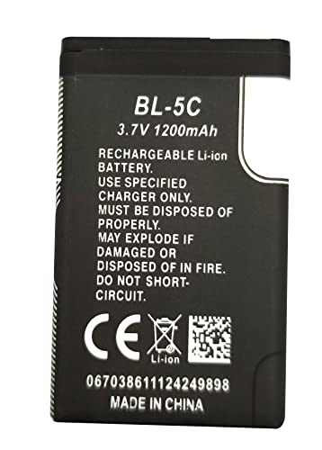 DCH BL-5C Battery 3.7v Rechargeable Compatible with Household Radio with Current Protection(1200mah)