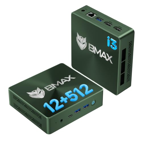 Image of Bmax B6 Plus Mini PC, Intel Core i3 Processor (i3-1000NG4, Beats N150 /N97 /N100 /N95), 12GB LPDDR4 512GB NVMe SSD, Micro Desktop Computer Support 4K Triple Display Output, WiFi, BT, Win 11 Pro