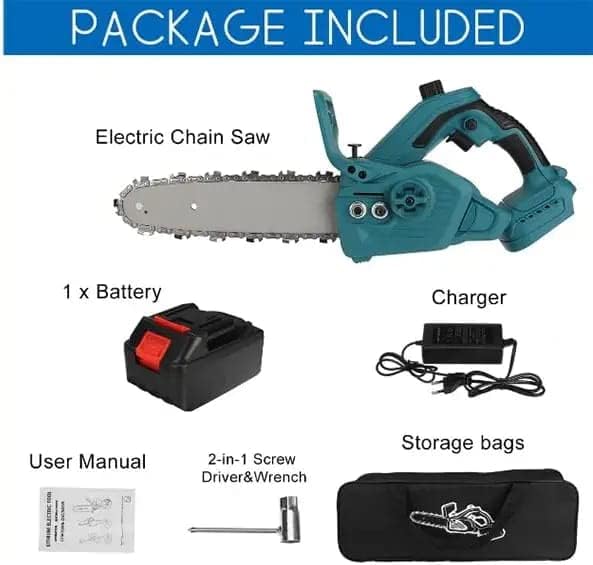 Image of 48V 10 inch |Cordless Chain saw, Brushless Motor Cordless Portable Chainsaw, Pruning Shears Chainsaw for Tree Branch Wood Cutting|