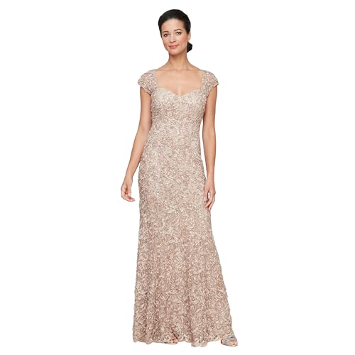 Image of Alex Evenings Women's Long Sleeveless Mother of the Bride Dress with Shawl (Petite and Regular Sizes)