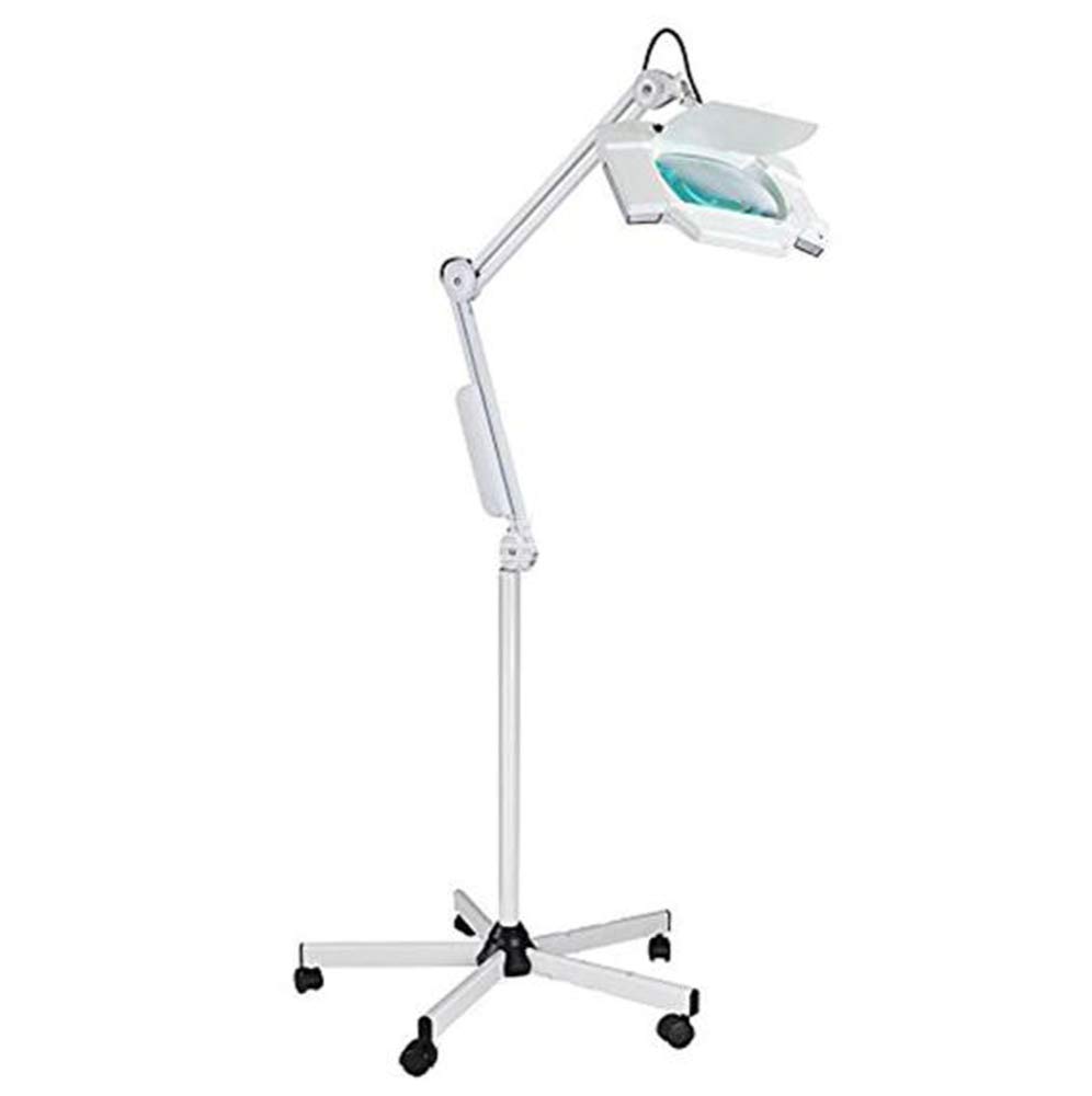 Lámpara De Pie con Lupa Led, Luz Esteticista Led 5X, Lupa con Luz, Lupa Iluminada para Lectura, Manualidades, Salón De Tatuajes Cosméticos De Belleza (A)