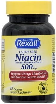 Rexall Niacin Flush Free 500 Mg - Capsules, 45 Ct
