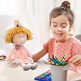 [GRANDE TAILLE] Notre poupée de chiffon de 35 cm est parfaite pour câliner, dormir ou voyager avec votre enfant.