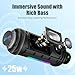 Bluetooth Speakers Wireless Loud Stereo Sound IPX7 Waterproof Outdoor Portable 25W Super Bass Speaker for Home Party Beach with 24H Playtime Colorful Lights BT5.3 TWS Pairing Birthday Gift Black