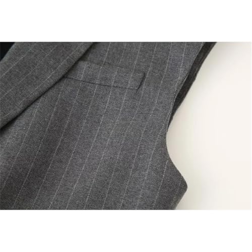 ERFMFKL Casual V-Neck Sleeveless Vest For Women Vintage Single Button Solid Cropped Waistcoats Tops4