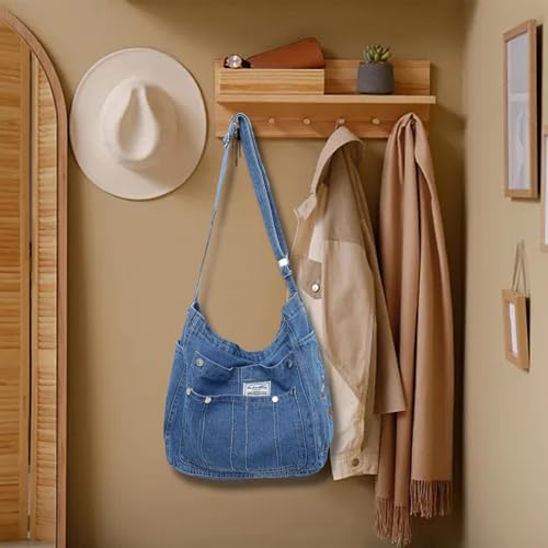 Image of CLUB BOLLYWOOD Women Shoulder Bag Fashion Stylish Zipper Tote Bag for Travel Summer Outdoor Light Blue|Clothing, Shoes & Accessories | Womens Handbags & Bags| Womens Handbags & Bags