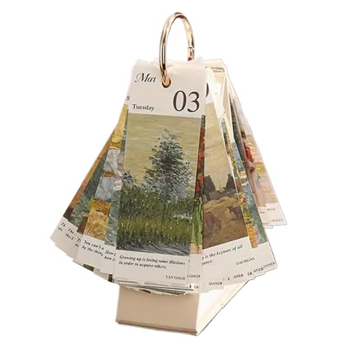 Calendrier de table annuel élégant 6x18 cm pour l'organisation de votre bureau à la maison