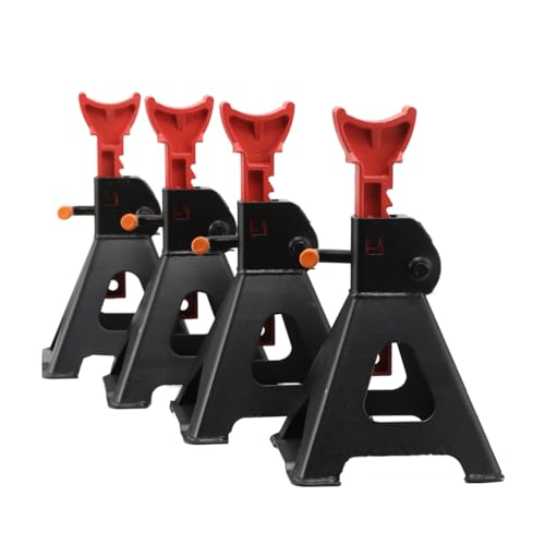 Lfhelper 4 Pcs Axle Stands 3 Ton Capacity, 27-43 cm Height Range, 3600 kg Capacity, Heavy-Duty Jack Stands for Caravans, Motorhomes, and Trailers