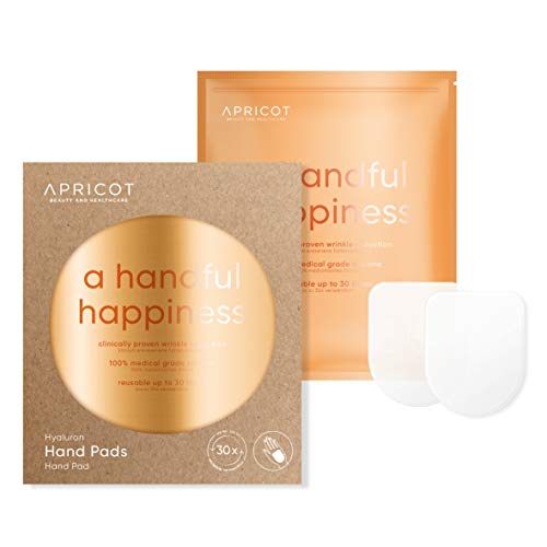 APRICOT Hand Pads with Hyaluronic Acid - Usable 30x - Original from Germany - Anti-Aging Beauty Pad for Treating Wrinkled Hands