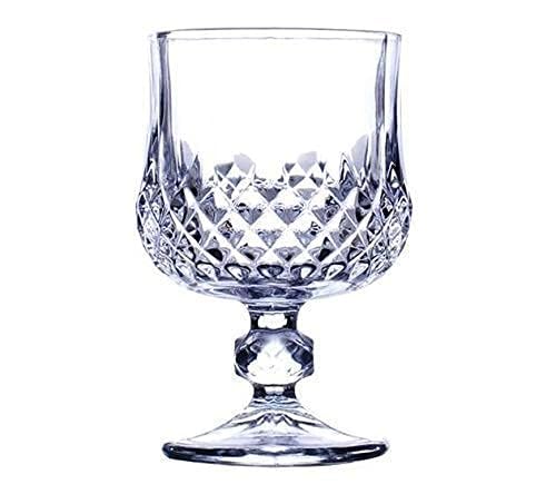 JIYAN FASHIONS | Crystal Brandy Glass Set of 4, 190 ML Sherry Champagne Flute Glass, Snifter Glasses, Whiskey Glass, Stemless Rum Glass for Spirits, Drinks, Bourbon, Elegant Wine Glass 2