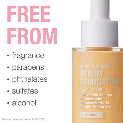 Neutrogena Sensitive Skin Serum Foundation, Medium 01, 1 oz - image 7