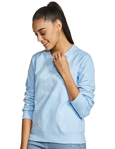 Image of Amazon Brand - Symbol Women's Cotton Blend Round Neck Regular Fit Sweatshirt (Pullover)