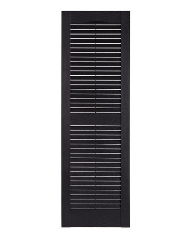 Premier Louver Exterior Decorative Shutter, Black - 15 x 55 in.