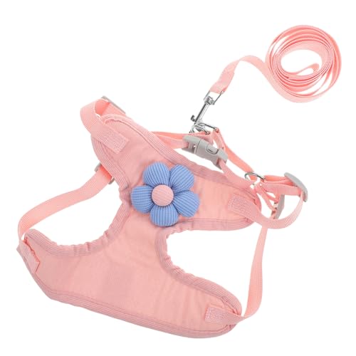 YARNOW 犬用ハーネスとリーシュセット ソフトベスト チェストハーネス 調節可能な子犬用ベスト 小型犬 中型犬 子犬 猫 ウォーキングトレーニング