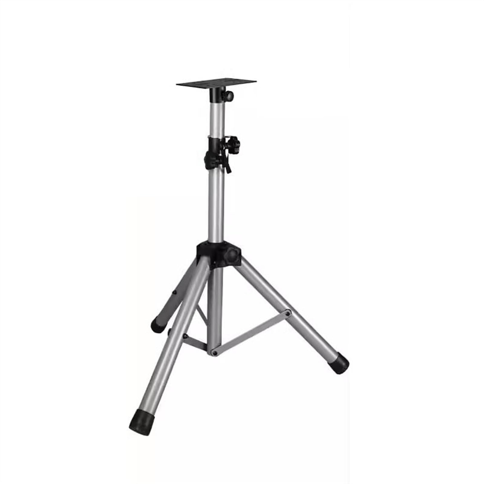 Soporte de altavoz de metal completo, soporte de altavoz grueso profesional, trípode de sonido, bolsa de tarjetas de escenario, trípode portátil, soportes para monitor de estudio (plateado)