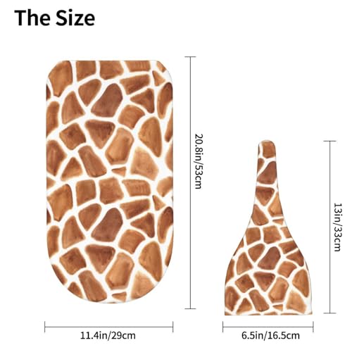 Image of Lcokin Giraffe Print Baby Stuff Swaddle Blanket Hat Set for Boys Girls, Funny Animal Skin Newborn Receiving Blanket