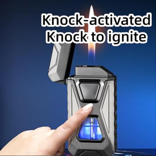 Encendedor dual flamígero activado por voz recargable USB miniatura 5