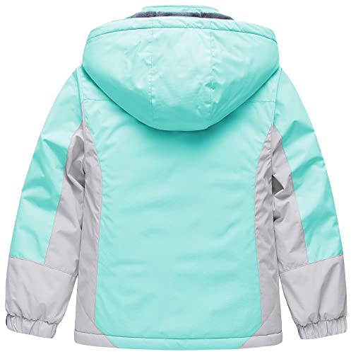 CREATMO US Girl's Waterproof Ski Jacket Warm Winter Snow Coat Windproof Snowboarding Rain Jacket