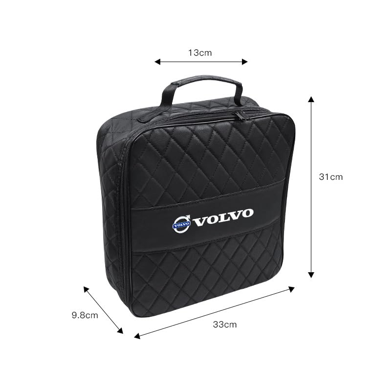 EV Charging Cable Bag Compatible with Volvo XC40 2018 2019 2020 2021 2022 2023 2024 2025, Waterproof Heavy Duty Cable Storage Bag Electric Vehicles Charging Cable Organiser Car Accessories