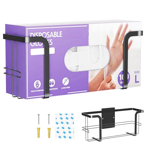 XILIMEN Glove Box Holder for Wall Mount, Disposable Glove Dispenser, Rubber Gloves Holder, Latex...