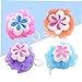 Ipetboom Large Mesh Bath Balls Set of 4 Shower Ball Pouf Bath Back Scrubber Bathing Ball Flower Shower Ball Skin Care Gentle Exfoliating Easy to Use Random
