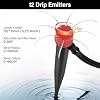 Auto Drip Irrigation System Kits for Plants, with 13 Gallon Bucket and 25W Water Pump, Automatic Watering System for Indoor and Outdoor for Grow Tent, Greenhouse, Lawn