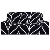uxcell Stretch Sofa Cover Printed Couch Slipcover for Sofas Loveseat Armchair Living Room Universal Furniture with One Pillowcase (Black White Branches, Large)