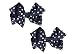 Anna Belen Girls "Emily" Medium Polka-Dot Bow Clip O/S Navy (2 Pieces)