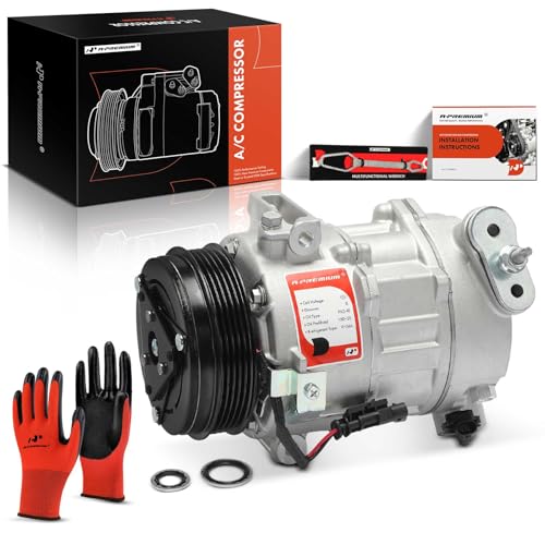 A-Premium Air Conditioner AC Compressor with Clutch Compatible with Chevrolet Silverado 1500 2019-2024, Silverado 1500 LTD 2022 & GMC Sierra 1500 2019-2024, Sierra 1500 Limited 2022, 2.7L