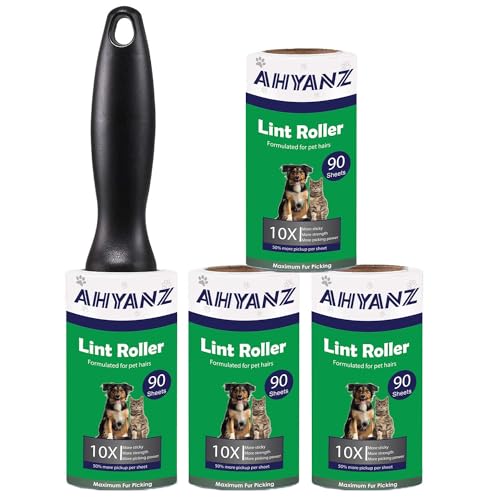 Lint Rollers Refills set 360 Sheets, Excellent Quality, Super Extra Sticky, Easy Peel 1 Roller + 4 Lint Roller, Removes Pet Hair, Fur, Fluff & Dust From All Fabrics Carpet Bed Sofa Clothes & Furniture Lint Rollers Refills set 360 Sheets, Excellent Quality, Super Extra Sticky, Easy Peel 1 Roller + 4 Lint Roller, Removes Pet Hair, Fur, Fluff & Dust From All Fabrics Carpet Bed Sofa Clothes & Furniture