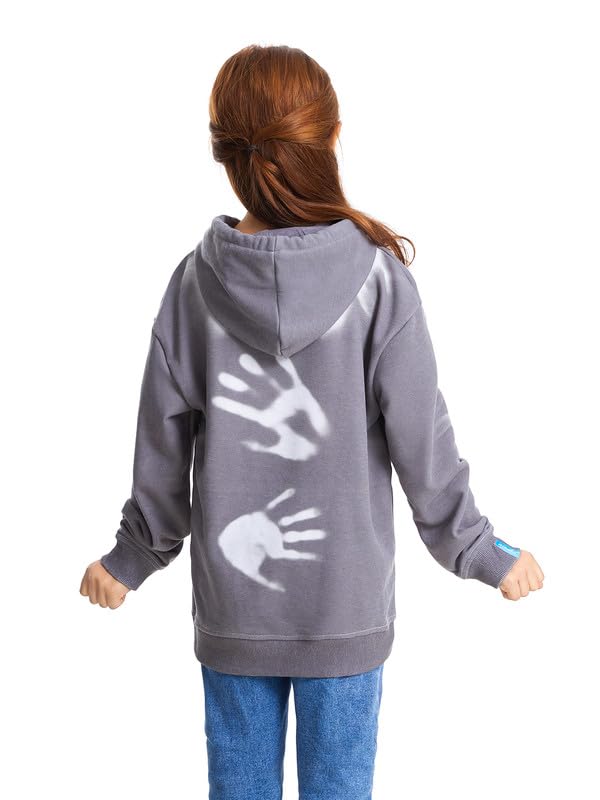 Image of Unisex Children Color Changing Casual Hoodie Heat Reactive Boys and Girls Fashion Sweatshirt