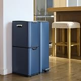 KITCHEN MOVE HAJA kosz na śmieci kuchenny z selektywnym sortowaniem 60L (13+17+30L) stal nierdzewna HAJA szary z wiadrem